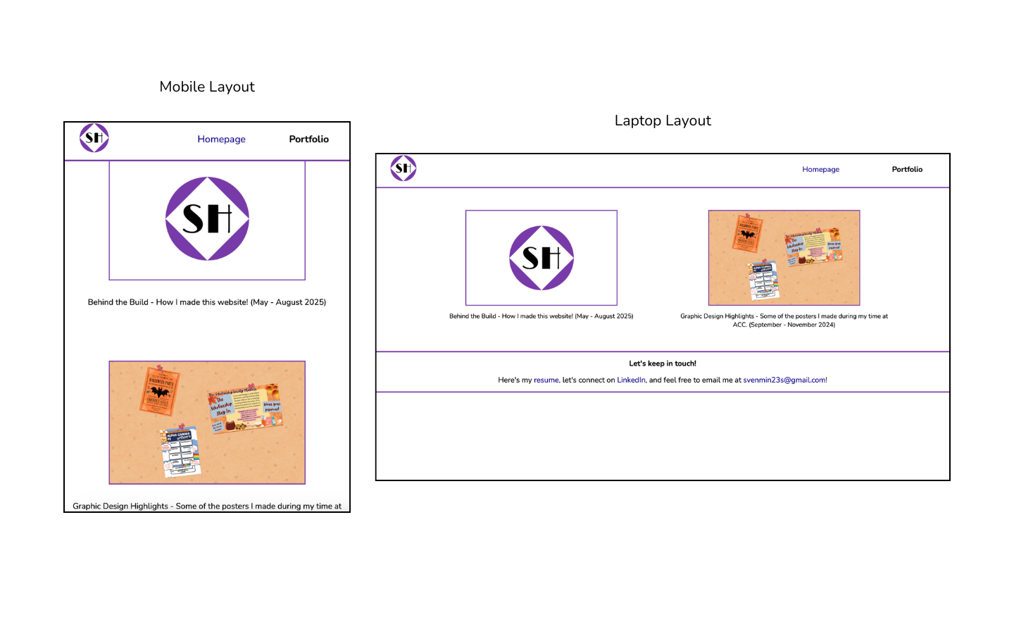 Image of Mobile vs. Laptop screens displaying the website